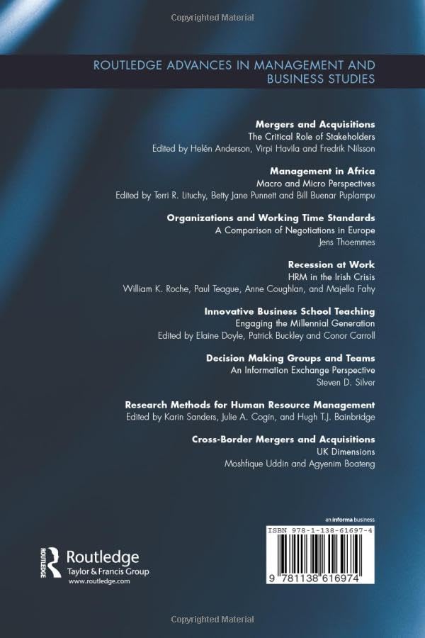 Cross-Border Mergers and Acquisitions: UK Dimensions (Routledge Advances in Management and Business Studies) - Retail Maharaj