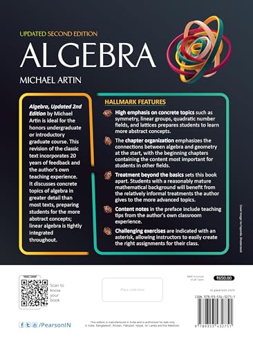 Algebra 2nd Edition - 2024 | For Honors Undergradutae & Graduate courses | - Retail Maharaj