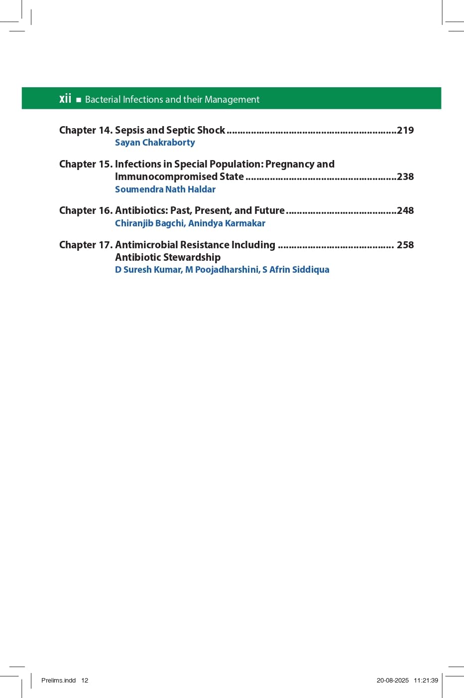 Bacterial Infections and their Management