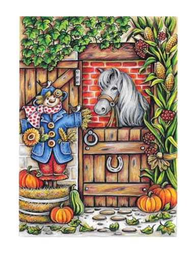 Creative Haven Autumn Charm Coloring Book