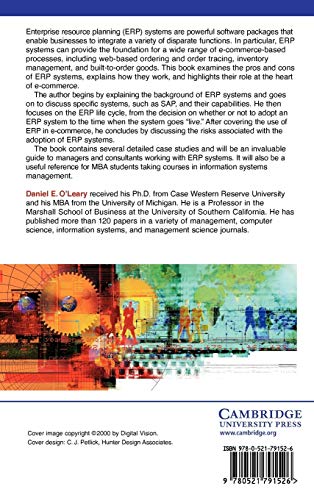 Enterprise Resource Planning Systems: Systems, Life Cycle, Electronic Commerce, and Risk