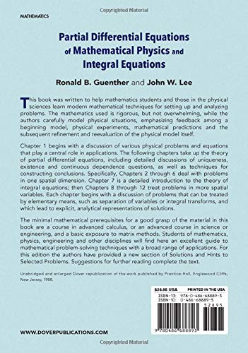 Partial Differential Equations of Mathematical Physics and Integral Equations (Dover Books on Mathematics) - Retail Maharaj