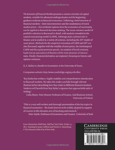 The Economics of Financial Markets