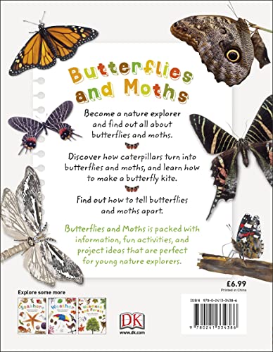 Butterflies and Moths: Explore Nature with Fun Facts and Activities (Nature Explorers) - Retail Maharaj