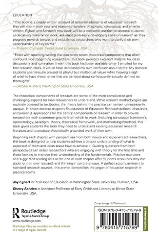 Foundations of Education Research: Understanding Theoretical Components - Retail Maharaj