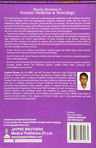 Recent Advances in Forensic Medicine & Toxicology Volume 1: Good Practice Guidelines and Current Medical Issues (POD)