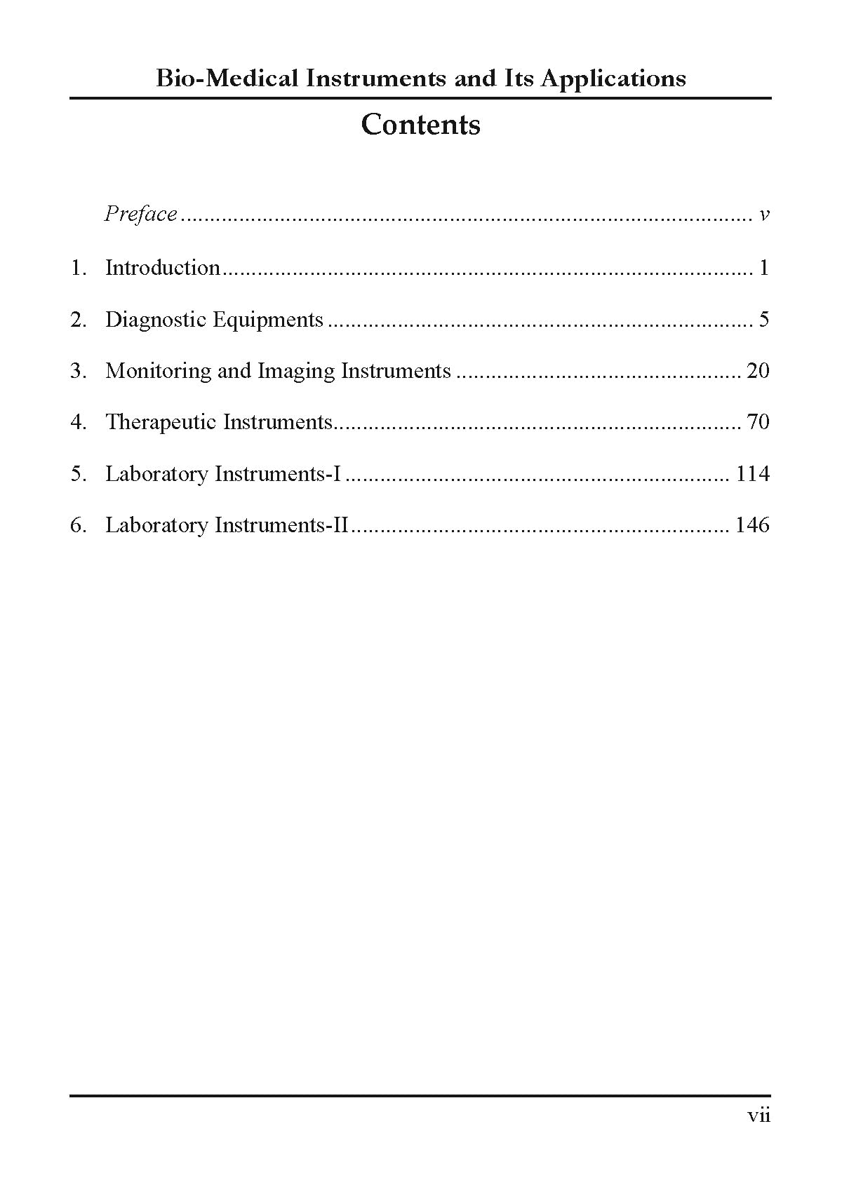 Bio-Medical Instruments and Its Applications
