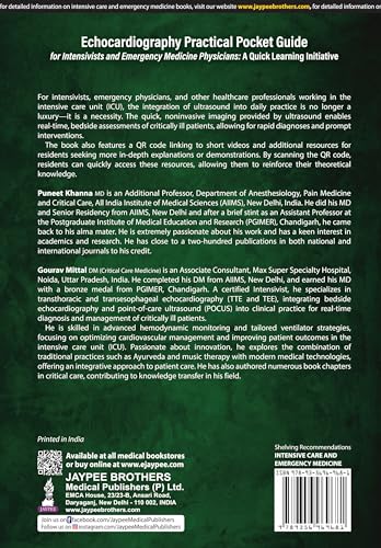 ECHOCARDIOGRAPHY PRACTICAL POCKET GUIDE FOR INTENSIVISTS AND EMERGENCY MEDICINE PHYSICIANS: A Quick Learning Initiative