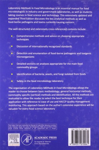 Laboratory Methods In Food Microbiology, 3Rd Edition - Retail Maharaj