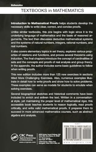 Introduction to Mathematical Proofs: A Transition to Advanced Mathematics: 26 (Textbooks in Mathematics) - Retail Maharaj