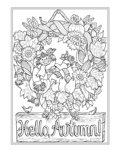 Creative Haven Autumn Charm Coloring Book