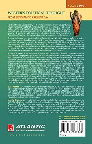 Western Political Thought: From Bentham to Present Day (Volume2): Vol. 2 - Retail Maharaj