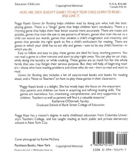 Games for Reading: Playful Ways to Help Your Child Read