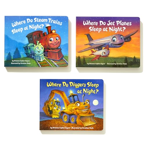 Where Do Diggers, Trains, and Planes Sleep at Night? Board Book Boxed Set (Where Do...Series)