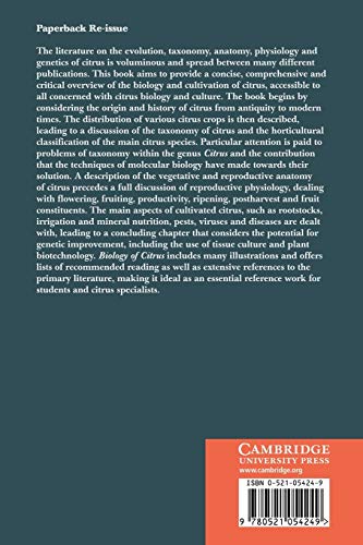 Biology of Citrus (The Biology of Horticultural Crops)