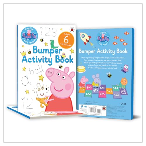 Peppa Pig: Practise with Peppa: Bumper Activity Book (Set of 6) | Practise and Play with 100+ Fun Activities - Writing, Drawing, and Counting | Ideal Gift for Young Peppa Pig Fans - Retail Maharaj