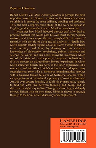 Robert Musil's 'the Man Without Qualities': A Critical Study