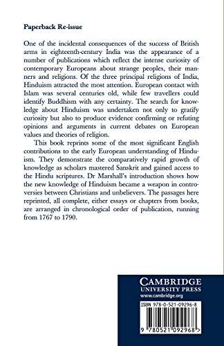 The British Discovery of Hinduism in the Eighteenth Century (European Understanding of India Series)