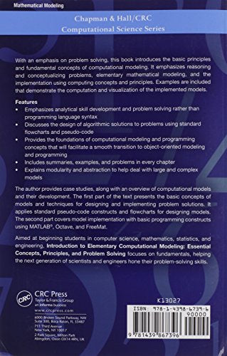 Introduction to Elementary Computational Modeling: Essential Concepts, Principles, and Problem Solving (Chapman & Hall/CRC Computational Science) Garrido, Jose - Retail Maharaj