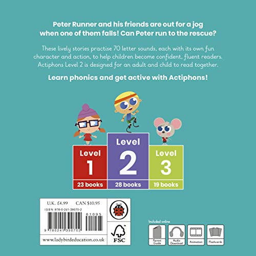 Actiphons Level 2 Book 28 Peter Runner: Learn phonics and get active with Actiphons! - Retail Maharaj