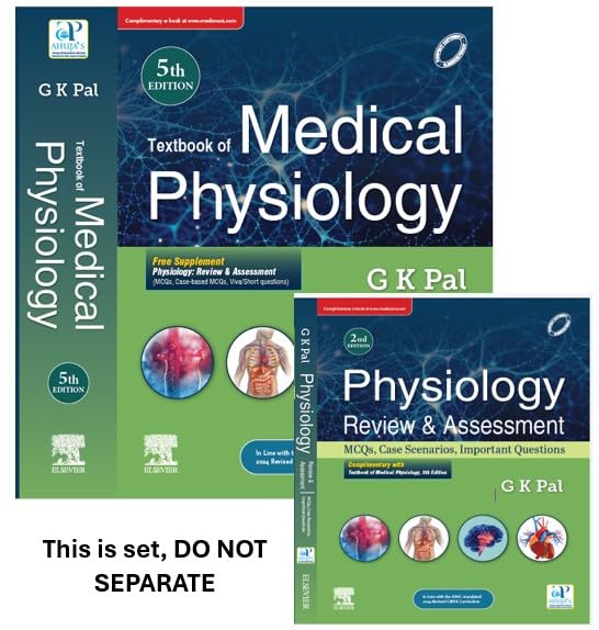 TEXTBOOK OF MEDICAL PHYSIOLOGY WITH ACCESS CODE 5ED WITH REVIEW AND ASSESSMENT MCQ CASE SCENARIOS IMPORTANT QUESTIONS 2ED (PB 2026)