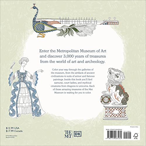 The Met Amazing Treasures Coloring Book: Reveal Wonders Inspired by Masterpieces from The Met Collection (DK The Met)