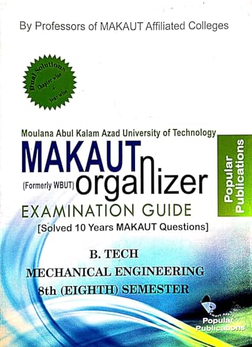 Makaut Organizer Examination Guide B. Tech Mechanical Engineering 8th Semester (English Version) - Retail Maharaj
