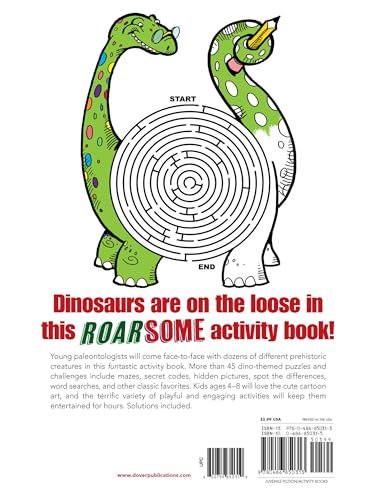 Awesome Dinosaur Activities for Kids: Mazes, Hidden Pictures, Word Searches, Secret Codes, Spot the Differences, and More!: Russian-English (Dover Kids Activity Books: Dinosaurs)