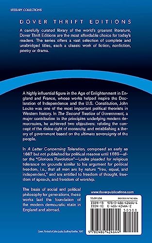 The Second Treatise of Government: AND A Letter Concerning Toleration (Thrift Editions)