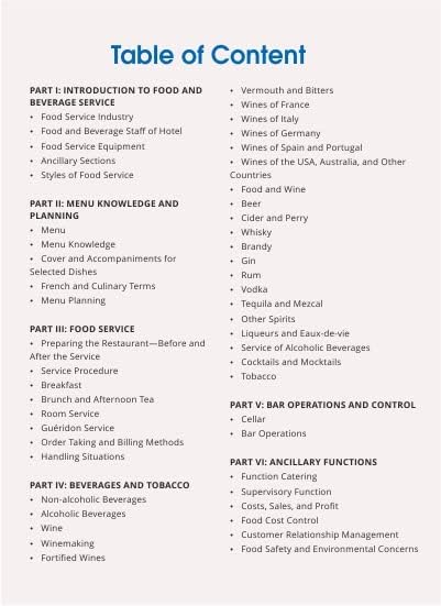 FOOD AND BEVERAGE SERVICE 2E - Retail Maharaj