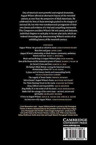 The Cambridge Companion to August Wilson