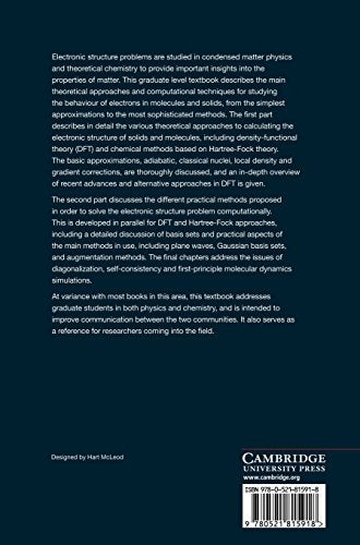 Electronic Structure Calculations for Solids and Molecules: Theory and Computational Methods