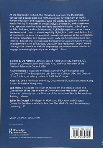 INTERNATIONAL HANDBOOK OF MEDIA LITERACY EDUCATION, 1ST EDITION - Retail Maharaj