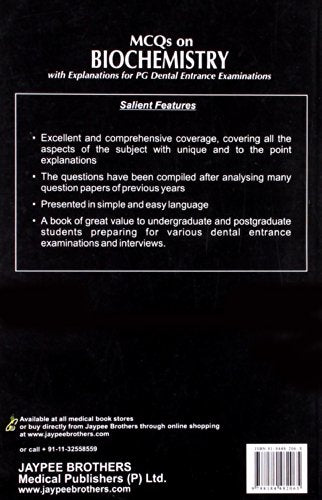 MCQS ON BIOCHEMISTRY WITH EXPLANATIONS FOR PG DENTAL ENTRANCE EXAMINATONS