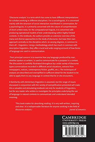 Cambridge Textbooks in Linguistics - Discourse Analysis