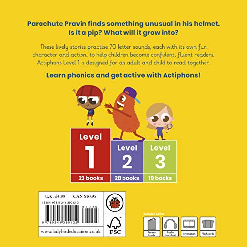 Actiphons Level 1 Book 4 Parachute Pravin: Learn phonics and get active with Actiphons! - Retail Maharaj