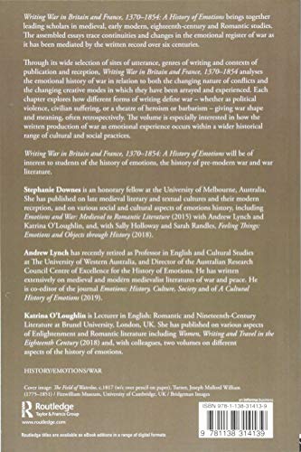 Writing War in Britain and France, 1370-1854: A History of Emotions (Themes in Medieval and Early Modern History) - Retail Maharaj