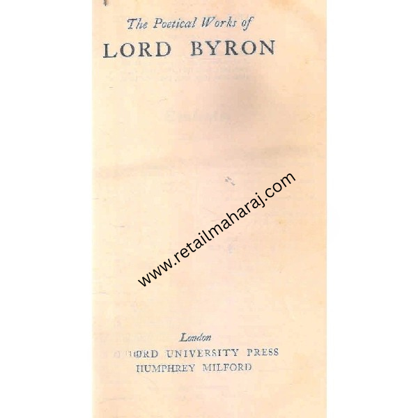 the poetical works of lord byron - Retail Maharaj