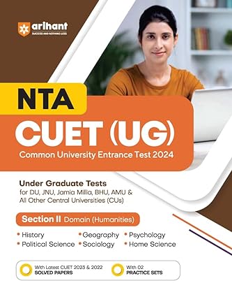 Arihant Nta Cuet Ug Exam Guide For Section 2 Domain Humanities History | Geography | Psychology | Political Science | Sociology | Home Science For 2024 Exam - Retail Maharaj