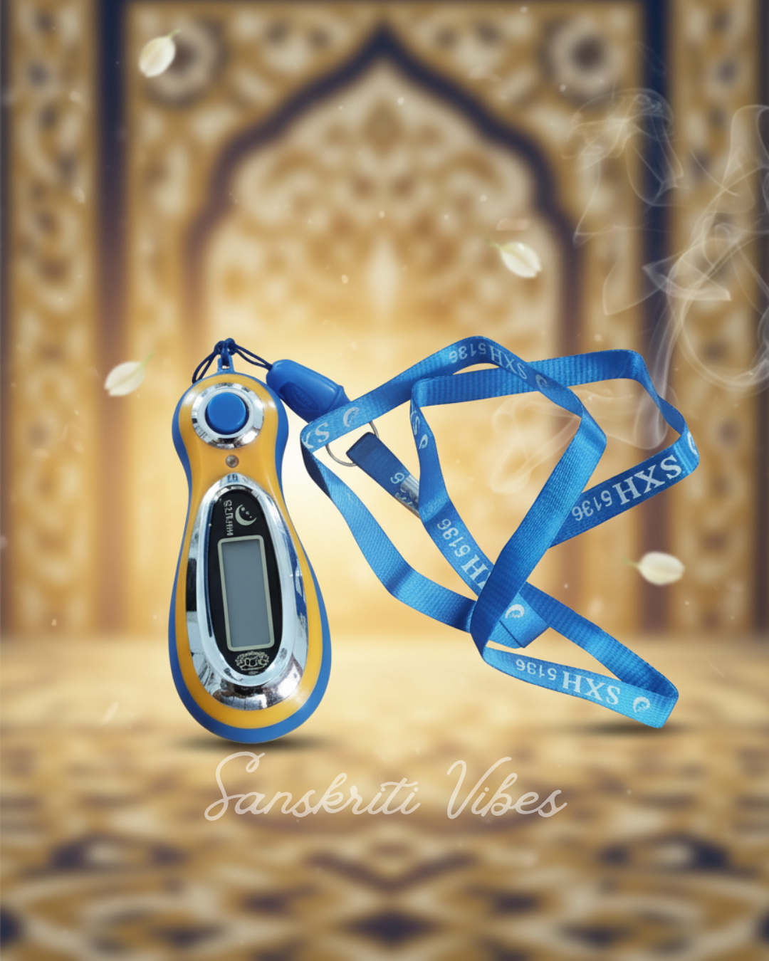 Digital Japa Counter with Lace – Electronic Mantra Counter for Meditation and Chanting