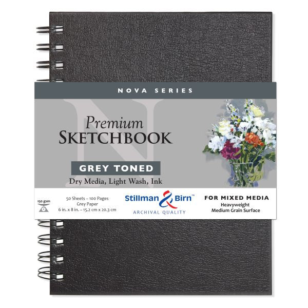 Stillman Birn Grey Nova Series Medium Grain Sketchbook Open Stock