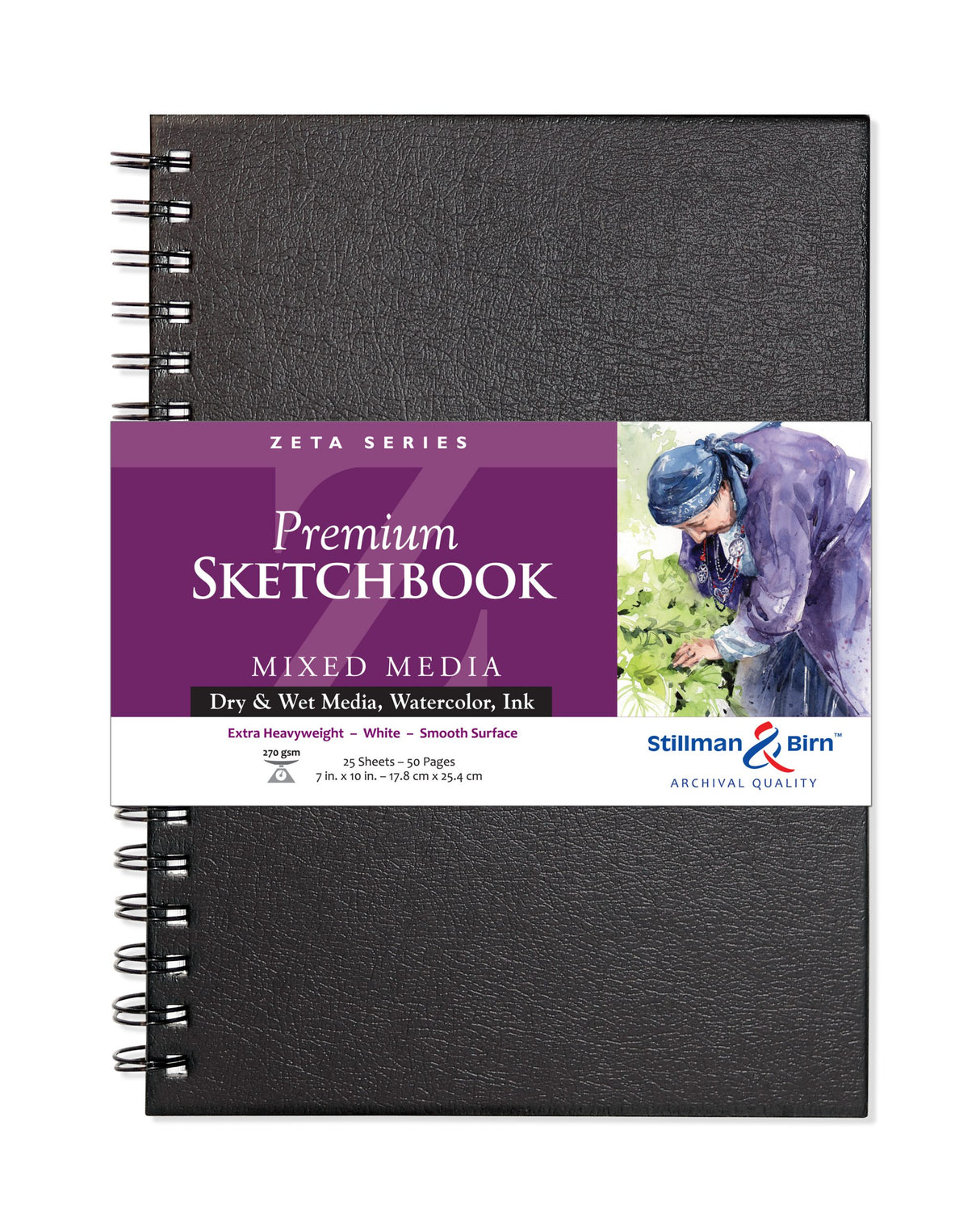 Stillman Birn Zeta Series Extra Heavyweight Smooth Paper Sketchbook Open Stock