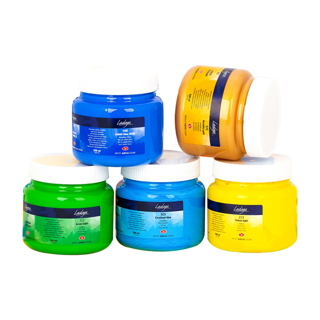 Ladoga Professional Acrylic Colours 500ml Open Stock Artist Paints