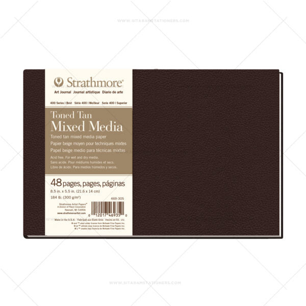 Strathmore 400 Series Toned Tan and Gray Mixed Media Art Journal Hardbound and Softcover
