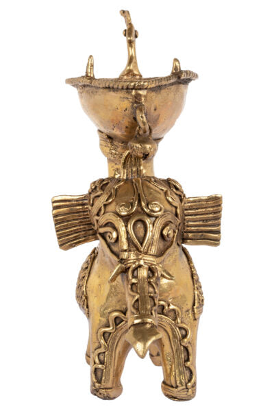 Dokra Utility – Diya Elephant - Retail Maharaj