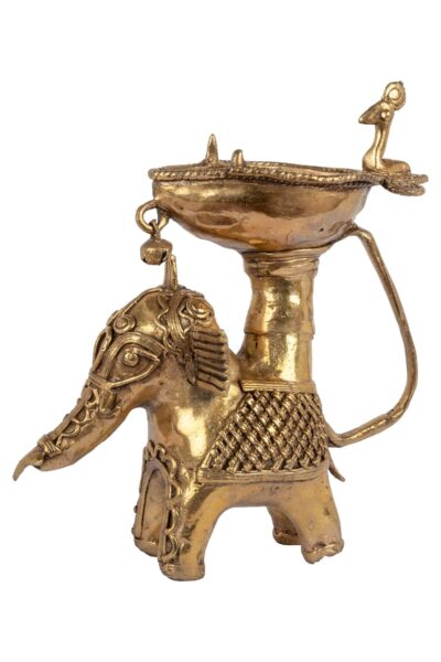 Dokra Utility – Diya Elephant - Retail Maharaj