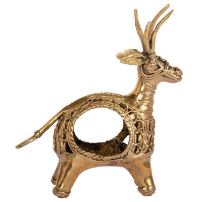 Dokra Napkin Holder – Deer - Retail Maharaj