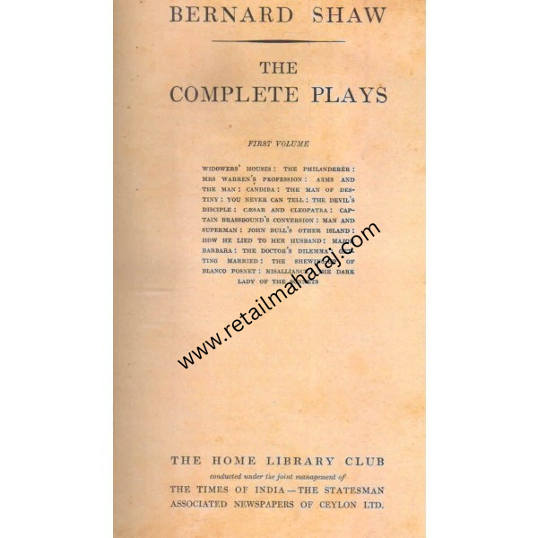 bernard shaw the complete plays 2 volume set - Retail Maharaj