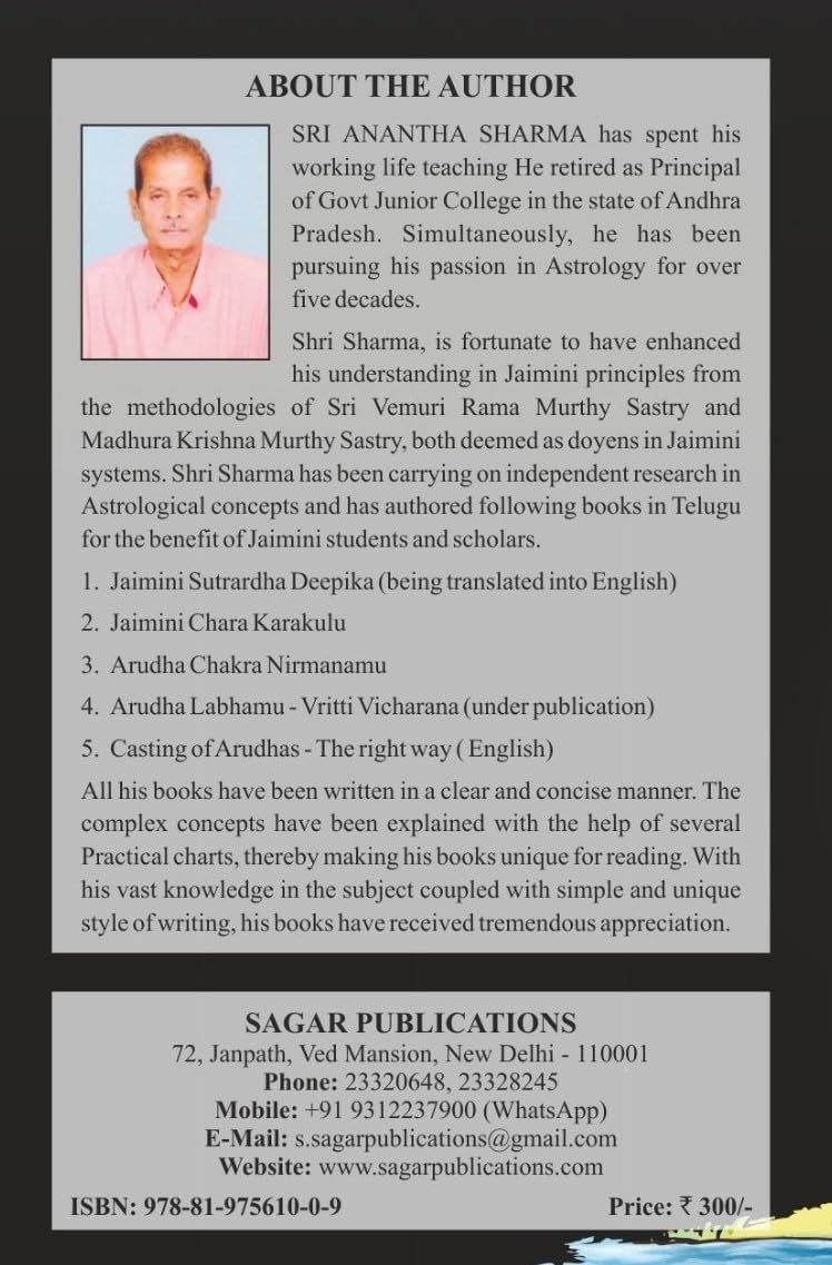 Jaimini: Arudhas and Divisional Charts (English Version) By Anantha Sharma - Retail Maharaj