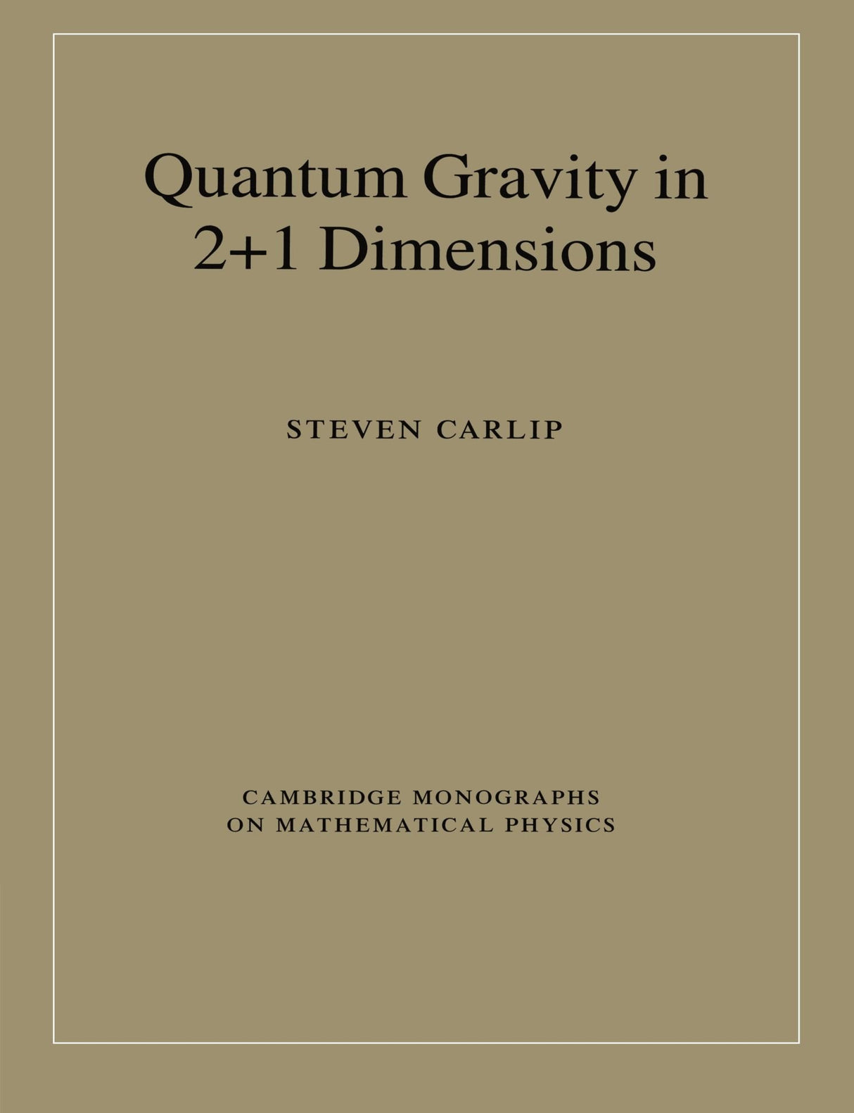 Quantum Gravity in 2+1 Dimension